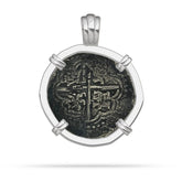 Atocha Coin with Silver Bezel